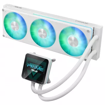 ASUS Prime LC II 360 ARGB LCD White Edition Flüssigkeits-CPU-Kühler, 360 mm