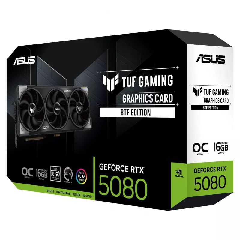 ASUS TUF GeForce RTX 5080 OC 16GB GDDR7 BTF Gaming Grafikkarte