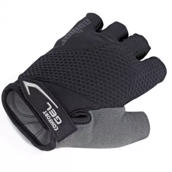 AUTHOR Herren Komfort-Gel Kurzfinger-Fahrradhandschuhe – Schwarz/Grau, Größe M