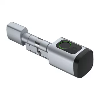 AVATTO SDL-V1-S90 Smart Fingerabdruck-Schließzylinder, 90mm verstellbares Euro-Profil, Silber, Bluetooth & Tuya App, Schlüsselloser Zutritt, Zinklegierung