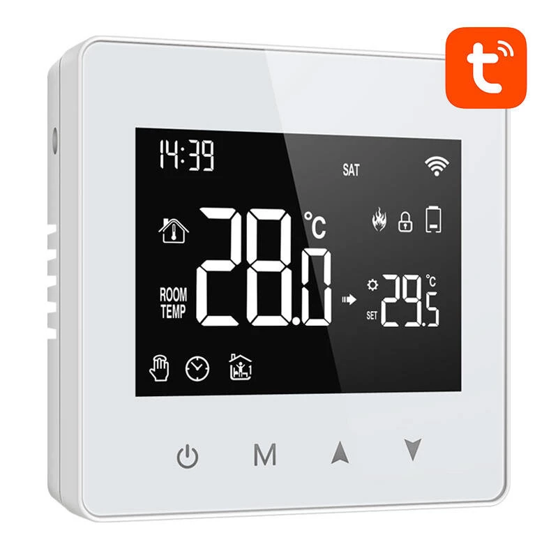 AVATTO WT198 WiFi Smart Thermostat mit LCD-Touchscreen, kompatibel mit Tuya Smart Life, Alexa, Google Assistant