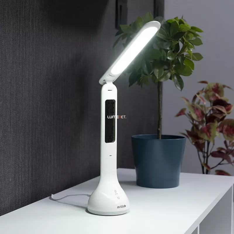 Avide LED-Schreibtischlampe RGB Kalender Weiß 4W 250lm