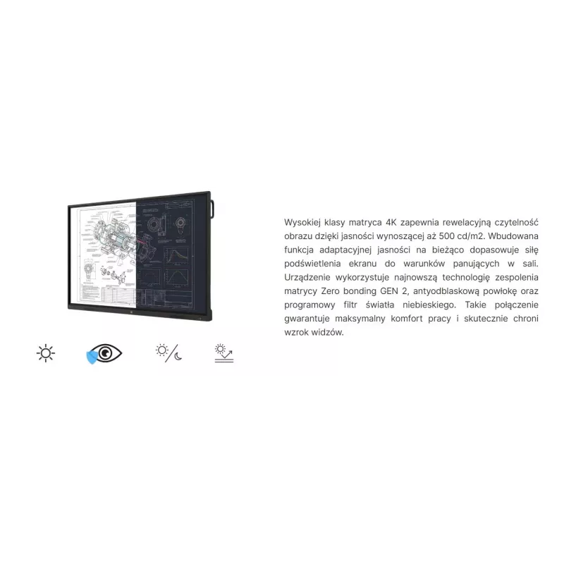 AVTEK TS 9 Mate G 86 inch 4K UHD Interactive Touchscreen Monitor mit Android 13, 40-Punkt-IR-Touch, 8GB RAM, 128GB Speicher, Wi-Fi 6, Bluetooth 5.2, Dual 16W Lautsprecher, 8-Mikrofon-Array, VESA 800x600
