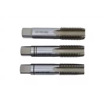 AWTOOLS AW20266 20-teiliges metrisches Gewindeschneid-Set M3-M12 | HSS-Gewindeschneidkit mit verstellbaren Schlüsseln, Gewindelehre und Koffer