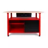 AWTOOLS AW30901 Werkbank 120x60x85 cm Schwarz/Rot