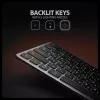 AXAGON HMC-KB-CRL USB-C Tastatur mit 9-in-1 Hub, HDMI 4K, PD 100W, Gigabit Ethernet, Kartenleser, Schwarz