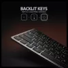 AXAGON HMC-KB-US USB-C Tastatur mit 9-in-1 Hub, US QWERTY, 4K HDMI, Gigabit LAN, Kartenleser, 0,6 m