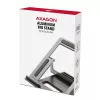 AXAGON STND-L Notebook-Ständer 10-16 Zoll Aluminium klappbar höhenverstellbar Silber