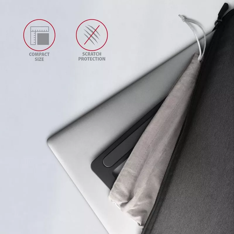 AXAGON STND-L Notebook-Ständer 10-16 Zoll Aluminium klappbar höhenverstellbar Silber