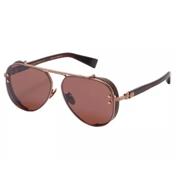 BALMAIN BPS-125E-62 Herren Pilot Sonnenbrille Gunmetal Grau 62mm