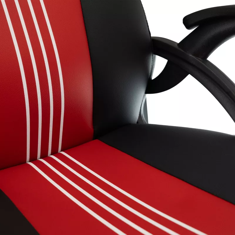 Baracuda ABALONE-B/R Gaming Chair Black/Red – Ergonomisches PU-Leder, 2D-Armlehnen, Gaslift Klasse 4
