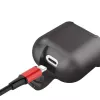 Baseus Apple 2in1 Silikon Schutzhülle und kabelloses Ladegerät für AirPods Schwarz