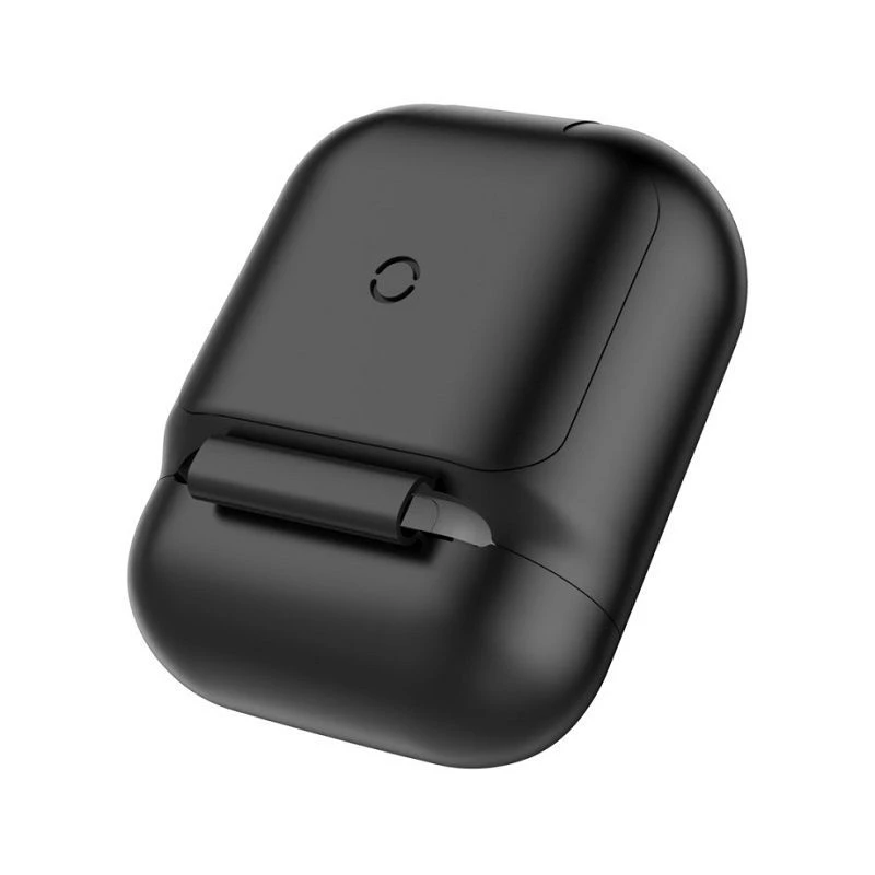 Baseus Apple 2in1 Silikon Schutzhülle und kabelloses Ladegerät für AirPods Schwarz
