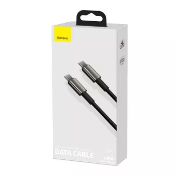Baseus Tungsten Gold USB-C auf USB-C Kabel, 100W, 1 m, Schwarz