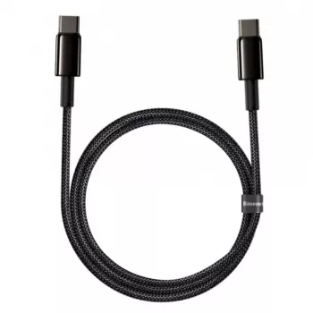 Baseus Tungsten Gold USB-C auf USB-C Kabel, 100W, 1 m, Schwarz