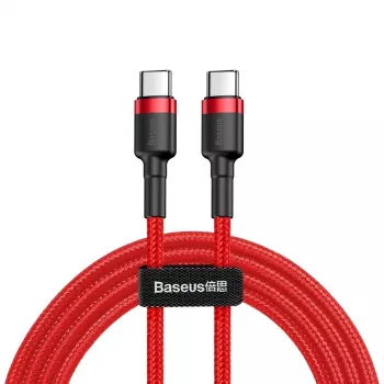 Baseus Cafule USB-C auf USB-C PD 2.0 60W Flash-Ladekabel, 2m, Rot (CATKLF-H09)