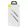 Baseus Lightning Cafule Series Metal Data Cable 2.4A 0.25m Black