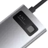 Baseus Metal Gleam Series 4-in-1 USB-C Hub, USB 3.0 + USB 2.0 + HDMI + USB-C PD, Silber