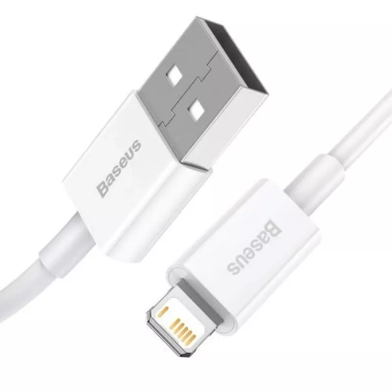 Baseus Superior Series Lightning-Kabel, Schnellladen, Daten 2.4A, 1.5m Weiß (CALYS-B02)