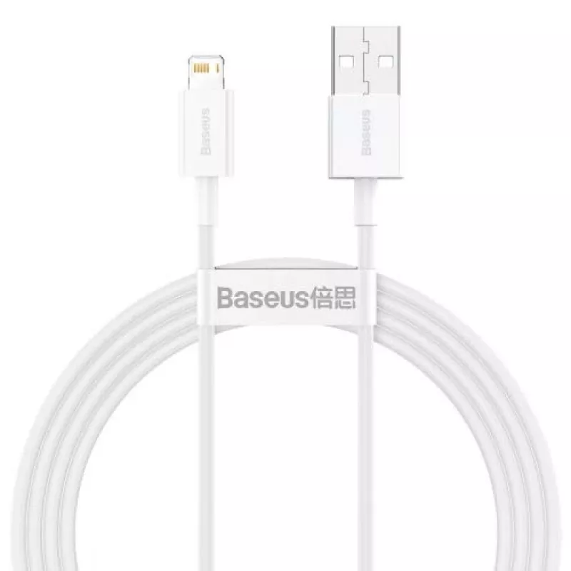 Baseus Superior Series Lightning-Kabel, Schnellladen, Daten 2.4A, 1.5m Weiß (CALYS-B02)