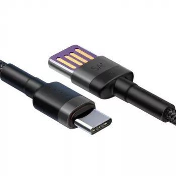Baseus Cafule SuperCharge USB-A auf USB-C Kabel, 40W, 5A, QC 3.0, 1 m, Schwarz/Grau