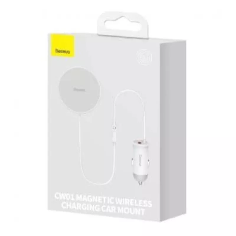 Baseus Wireless Car Charger mit MagSafe 15W Halterung für Lüftung + USB Typ C 25W Weiß