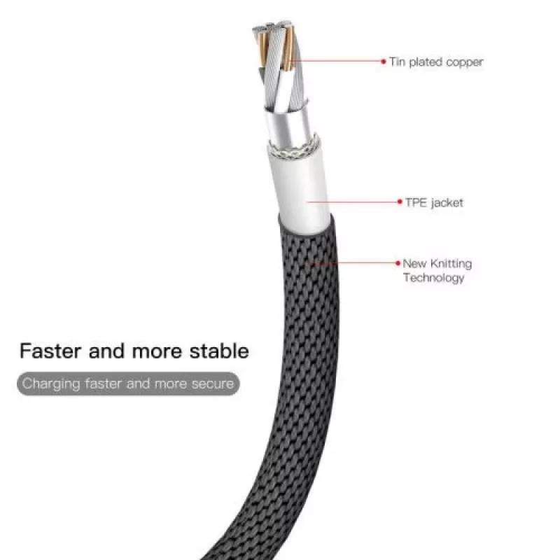 Baseus Yiven Lightning-Kabel 1,8 m Schwarz (CALYW-A01)