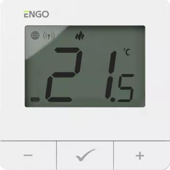 ENGO Controls E25-BATW ZigBee Aufputz-Raumthermostat, batteriebetrieben, weiß