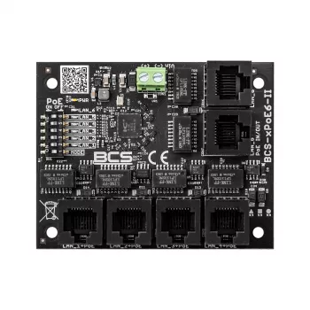 BCS-xPoE6-II Unmanaged PoE+ Switch, 6-Port (4 PoE), 60W Budget, Desktop/Metal