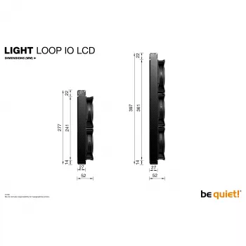 be quiet! Light Loop IO LCD 360mm All-in-One Flüssigkeits-CPU-Kühler, Schwarz