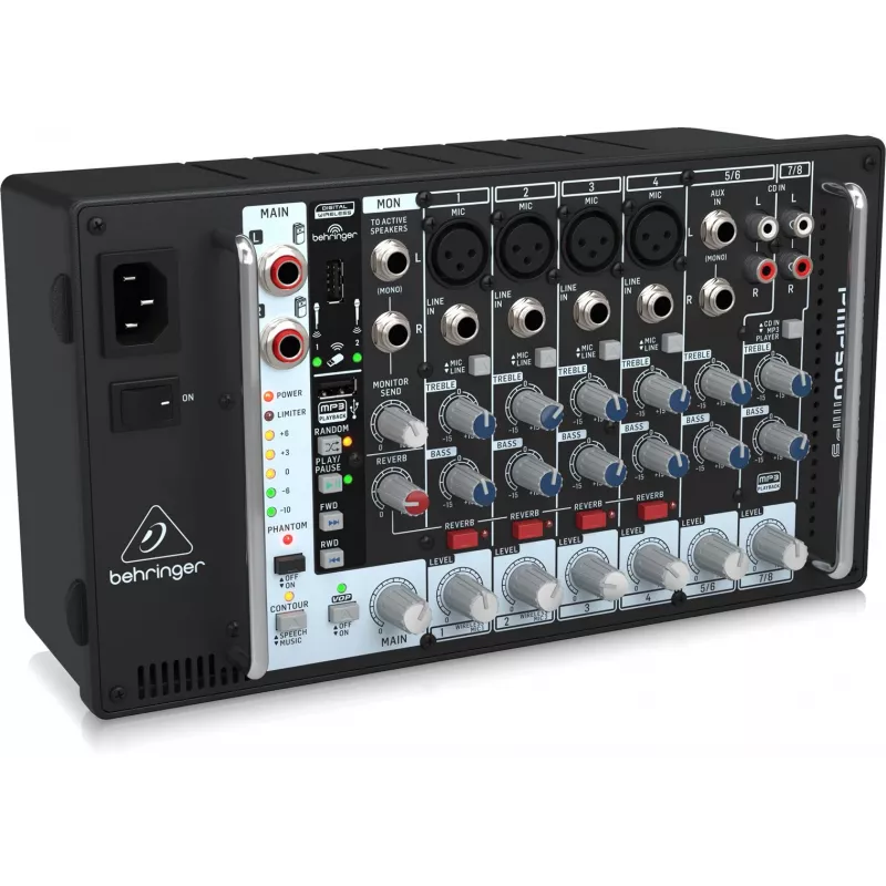 Behringer PMP500MP3 8-Kanal-Audiomixer, schwarz