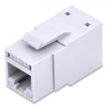 Belden REVConnect 10GX UTP Modular Jack RVAMJKUEW-B24, Cat.6A, Electric White, 24-Pack