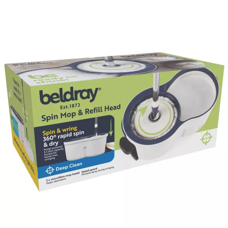 Beldray LA00000005EU7 Spin-Mopp & Nachfüllkopf - Grau/Blau