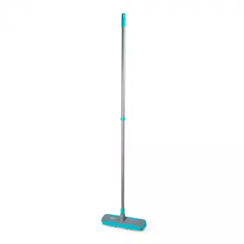Beldray LA00000011UFEU7 Anti-Bac Dual Action Rubber Head Broom mit Teleskopstiel, Grau/Schwarz