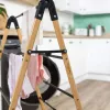Beldray LA00000051EU7 Bamboo Clothes Airer - Folding A-Frame, 7m Drying Space, 12 Rails, 2 Tiers, Natural Bamboo