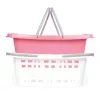 Beldray LA030450PNKFPEU7 Set aus zwei Wäschekörben, Weiß/Rosa