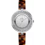 BELLEVUE D71 Damen Quarz Analoguhr 33mm Edelstahlgehäuse weißes Zifferblatt schwarzes Lederarmband