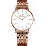 BELLEVUE Woman D32 40mm Quarz-Analoguhr Silbernes Zifferblatt Schwarzes Lederarmband