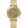 BELLEVUE Woman E106 Quarz-Analoguhr 26mm Edelstahlgehäuse weißes Zifferblatt schwarzes Lederarmband