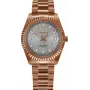 BELLEVUE Woman H28 30mm Quarz-Analoguhr Silbernes Zifferblatt Schwarzes Lederarmband