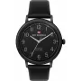 Ben Sherman WBS113BB Herren Analog Quarzuhr 43mm Schwarzes Zifferblatt Echtlederarmband