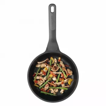 Berghoff Leo Stone+ Bratpfanne 24 cm Aluminium mit FernoGreen Antihaftbeschichtung, induktionsgeeignet, grau