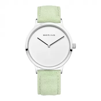 BERING Damenuhr 14937-304 (39mm) – Blaues Sunray-Zifferblatt, Silbernes Milanese-Mesh-Armband