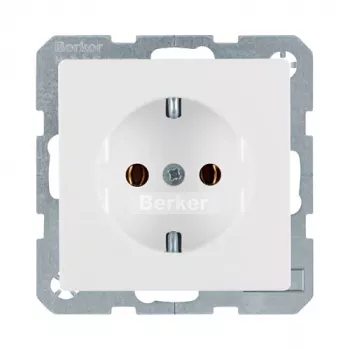 Berker 41436089 Schuko-Steckdose Polar White Velvet