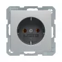 Berker 47436084 SCHUKO-Steckdose (Typ F) Q.1/Q.3 Aluminium Velvet 16A