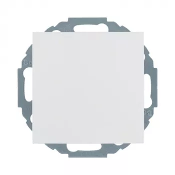 Berker 47448989 Schuko-Steckdose mit Klappdeckel, Polarweiß glänzend, IP44 – 1-fach
