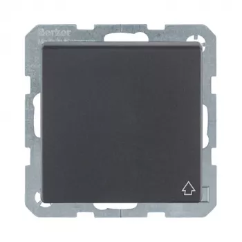 Berker 47516086 SCHUKO-Steckdose mit Klappdeckel, Q.1/Q.3, Anthrazit matt