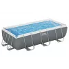 Bestway Frame Pool 404 x 201 x 100 cm Rechteckiger Aufstellpool mit Filterpumpe, Leiter, Abdeckung und ChemConnect-Dosierer