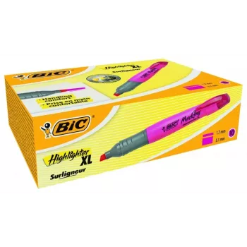 BIC Brite Liner Grip Textmarker, Keilspitze, Rosa, 1,7-5,1 mm Strichbreite, 1 Stück