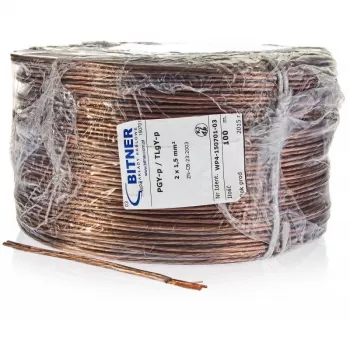 BITNER BiTsound PGY-p (TLgY) Lautsprecherkabel 2x1,5mm² 100m Rolle